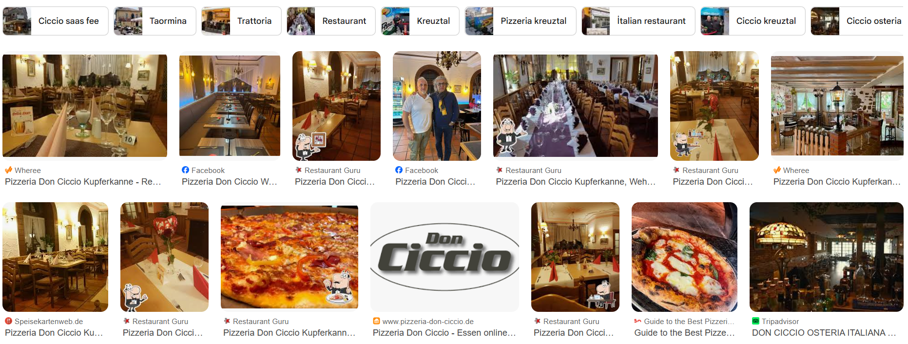 Pizzeria Don Ciccio Kupferkanne Menu & Prices | Address, Phone & Map